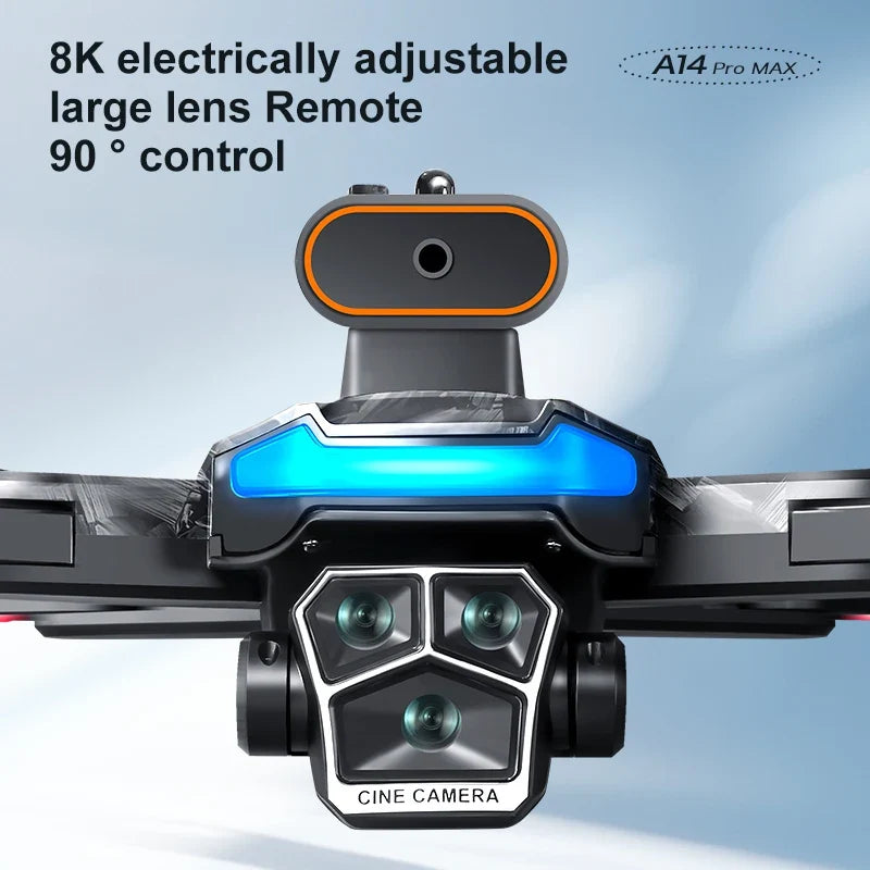 Brushless 3-camera drone with 4.3-inch screen remote – folded for travel