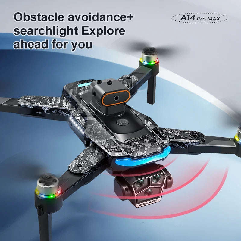 Brushless 3-camera drone with 4.3-inch screen remote – camera close-up