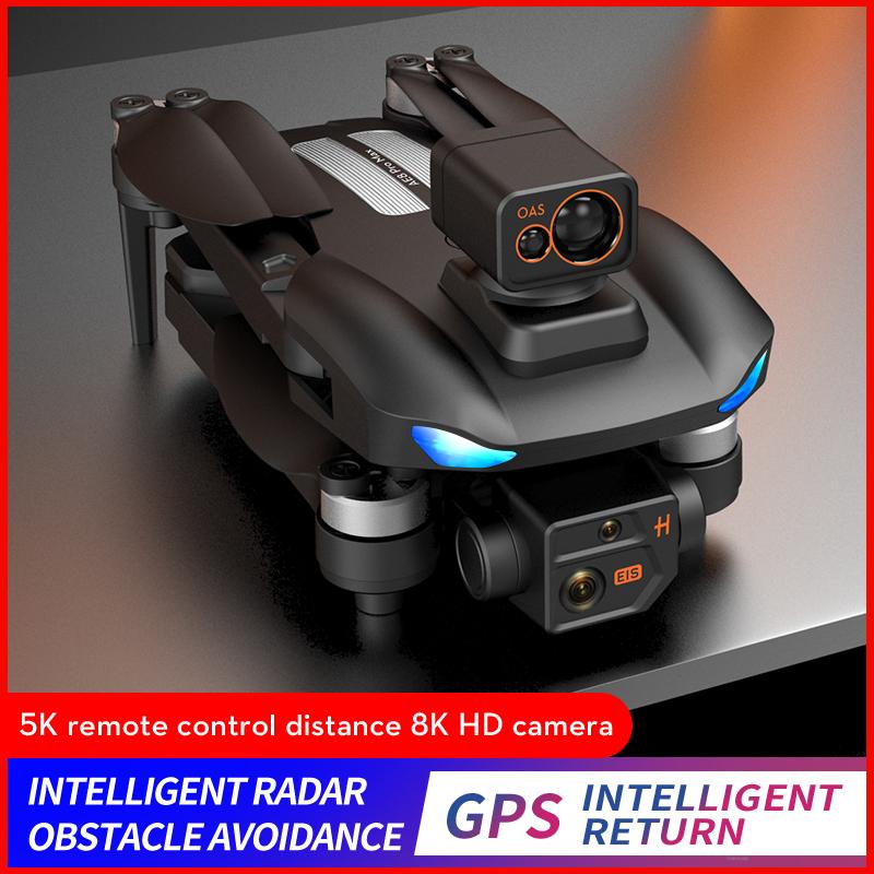 8K GPS drone with 3-axis gimbal – folded for travel