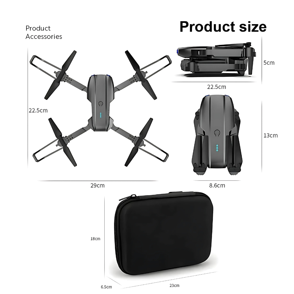 Beginner foldable drone with 4K dual camera – detail view