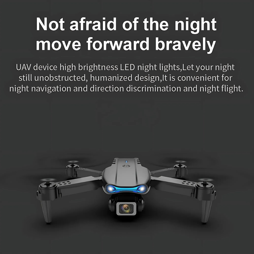 Beginner foldable drone with 4K dual camera – top view