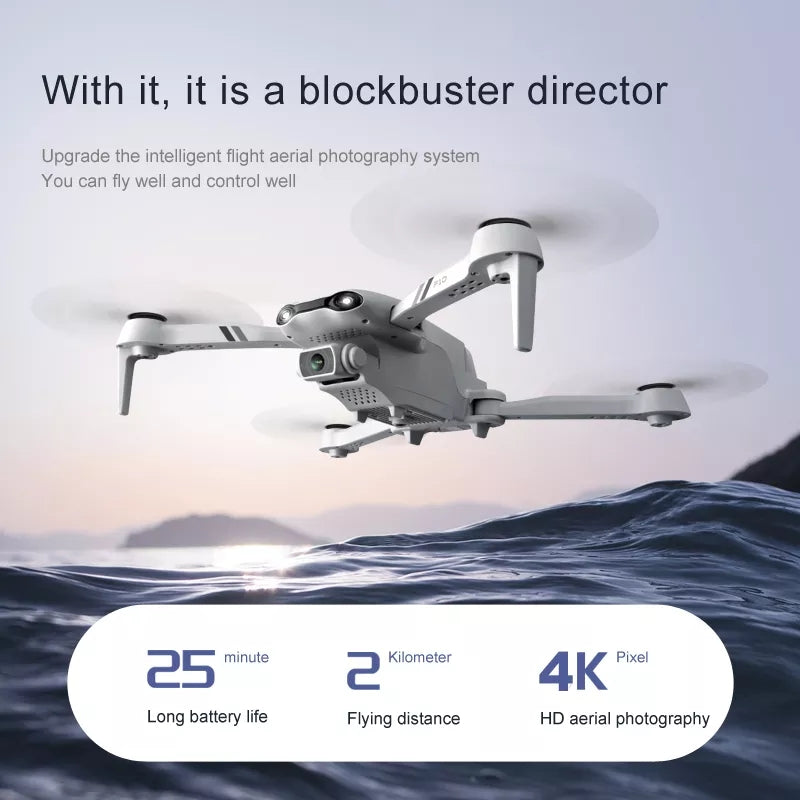 Foldable GPS drone with 4K wide-angle camera – top view