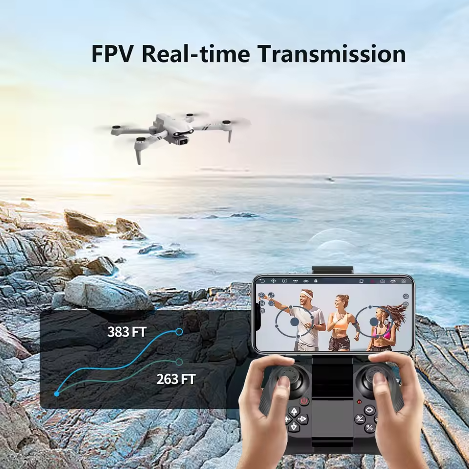Foldable GPS drone with 4K wide-angle camera – with remote control