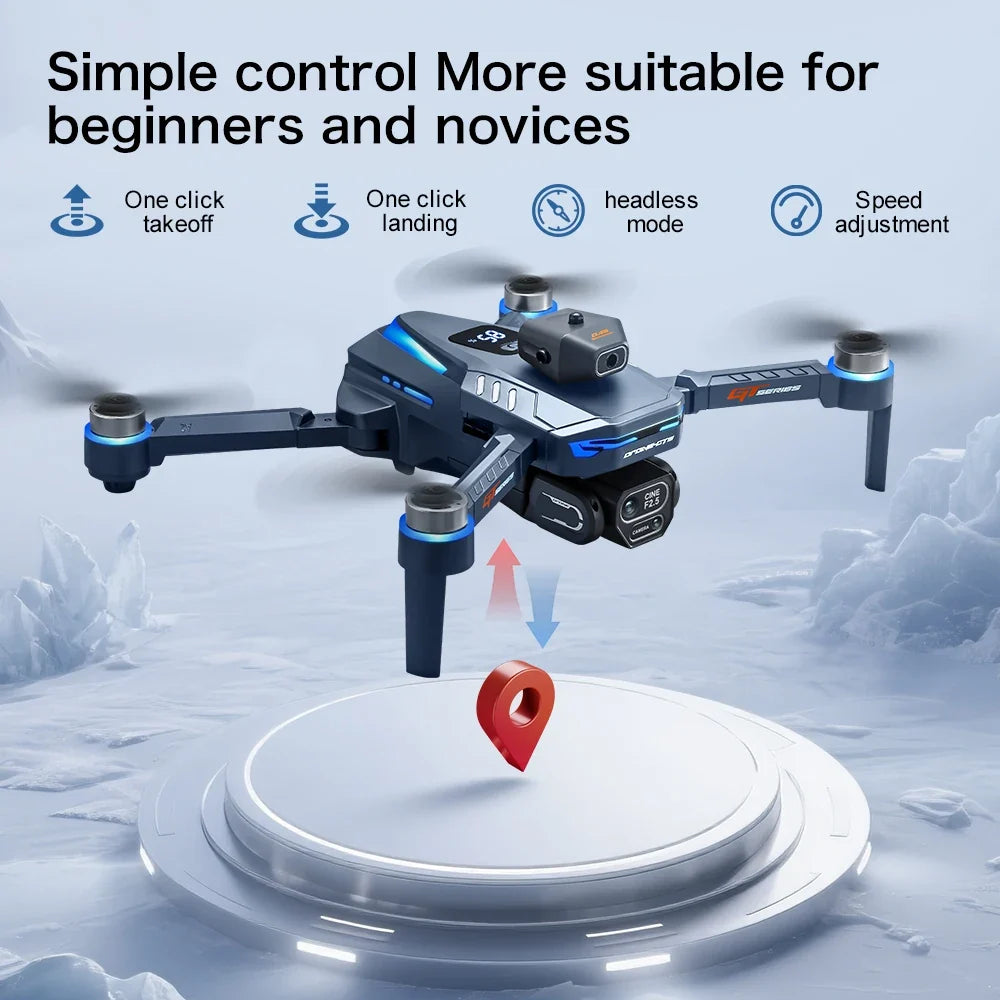 GPS drone with dual camera and 4.3-inch screen remote – with remote control
