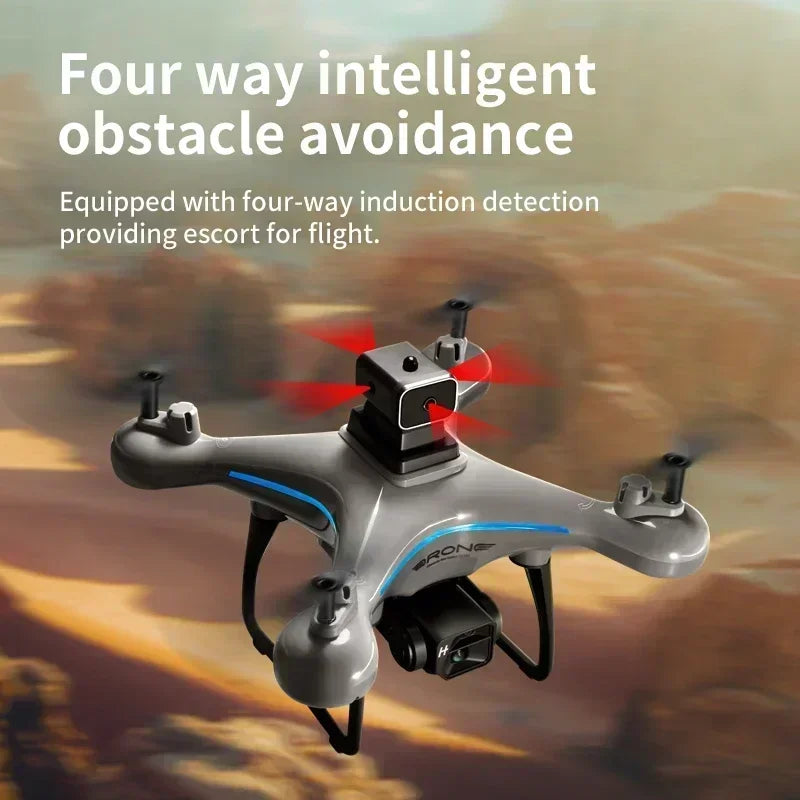 Beginner 8K dual camera drone with propeller guards – front view