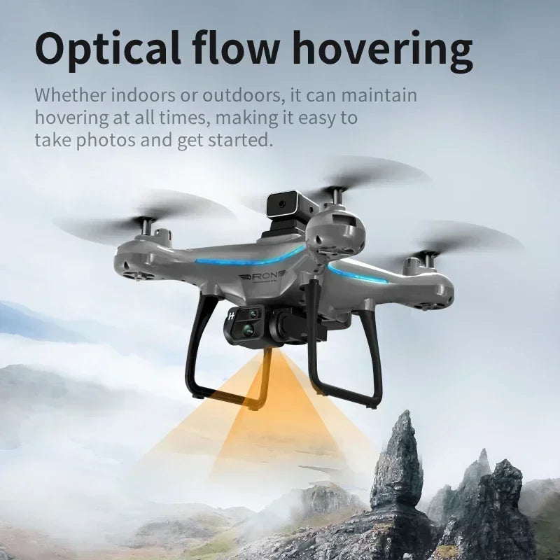 Beginner 8K dual camera drone with propeller guards – top view