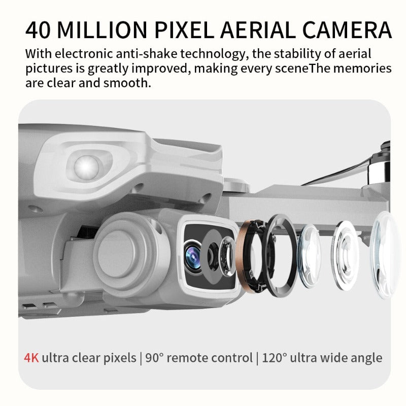4K dual camera GPS drone with brushless motors – folded for travel