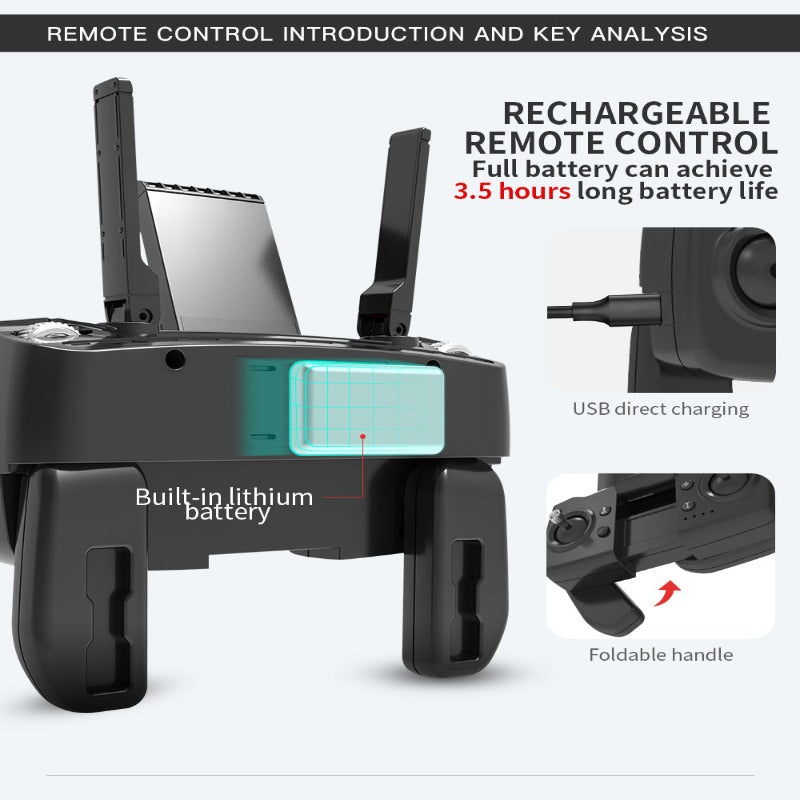 4K dual camera GPS drone with brushless motors – detail view