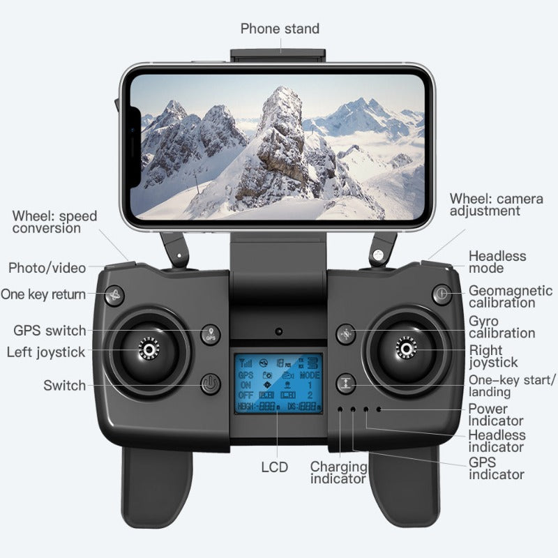 4K dual camera GPS drone with brushless motors – features overview