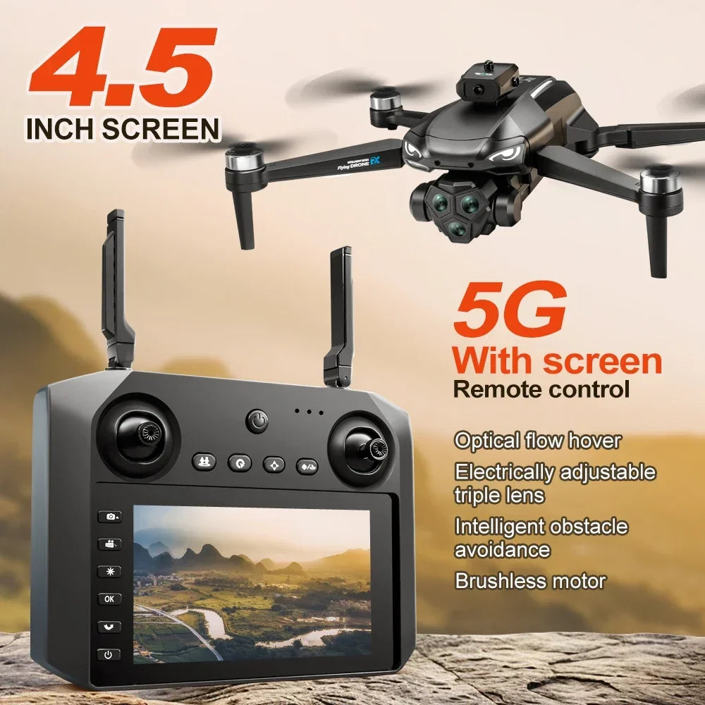 6K triple camera GPS drone – side view
