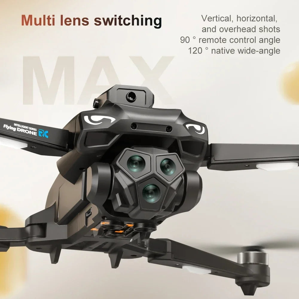 6K triple camera GPS drone – camera close-up
