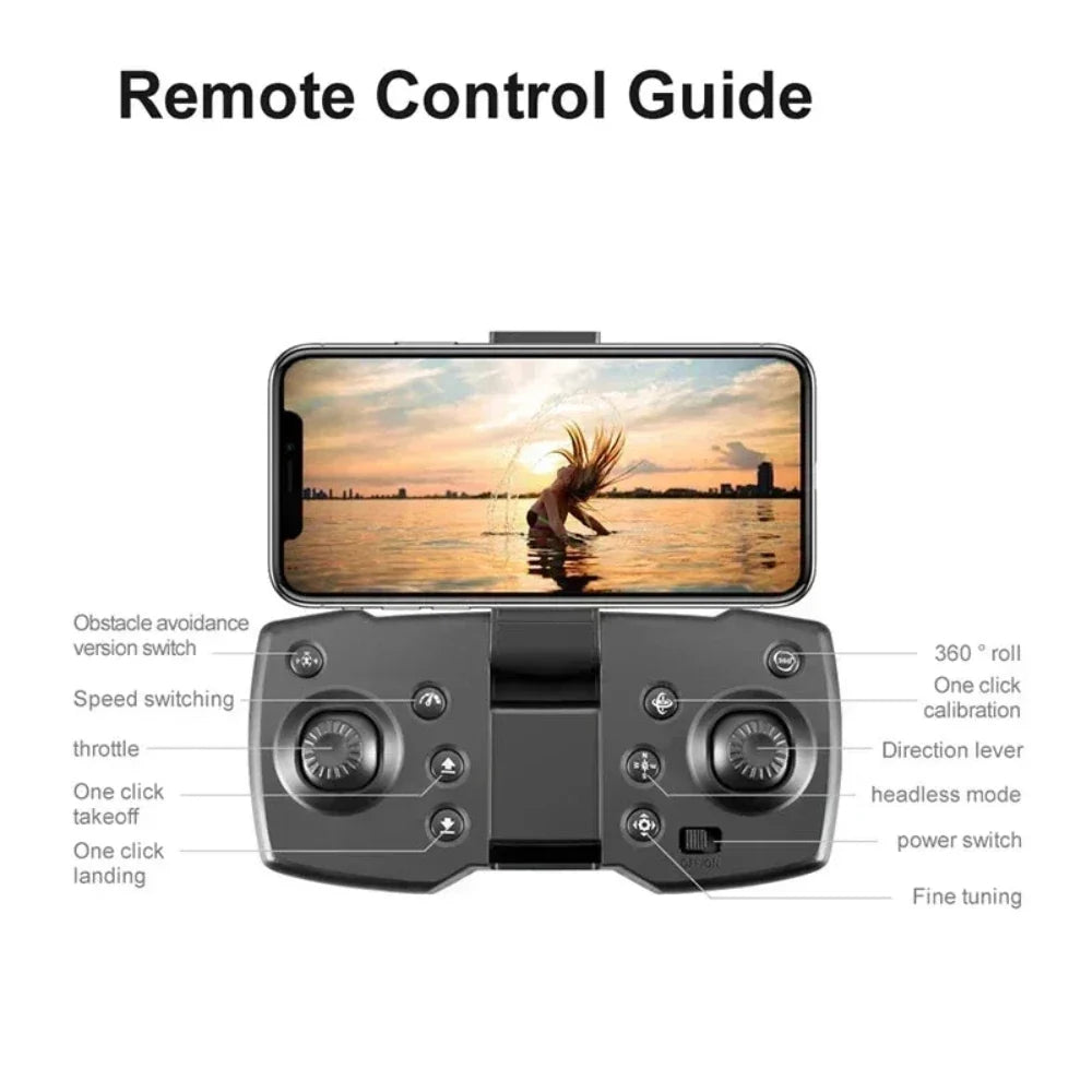 Foldable mini drone with dual HD camera – main view 2
