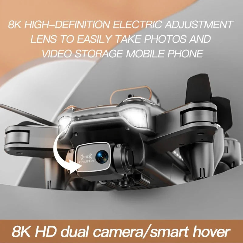 Foldable GPS drone with 8K camera – folded for travel