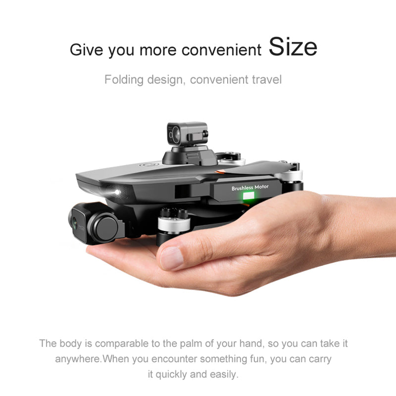 Foldable GPS drone with dual HD camera – with remote control