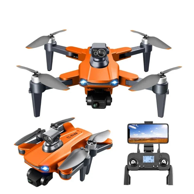 GPS drone with 3-axis gimbal and 8K dual camera – front view