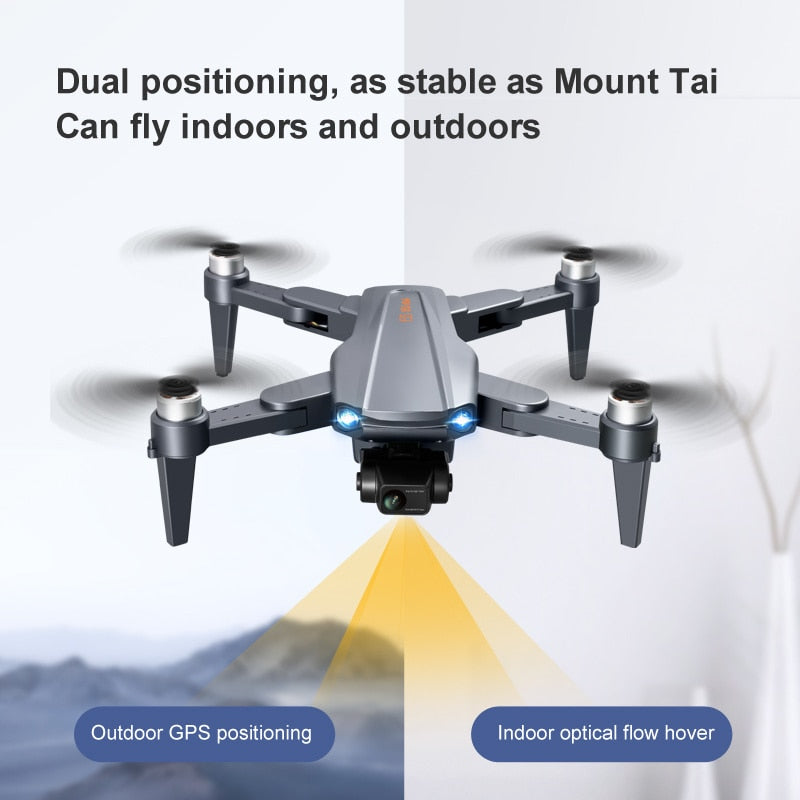 GPS drone with 3-axis gimbal and 8K dual camera – with remote control