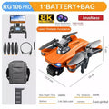 GPS drone with 3-axis gimbal and 8K dual camera – Orange