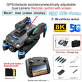 8K dual camera GPS drone with screen remote – Black