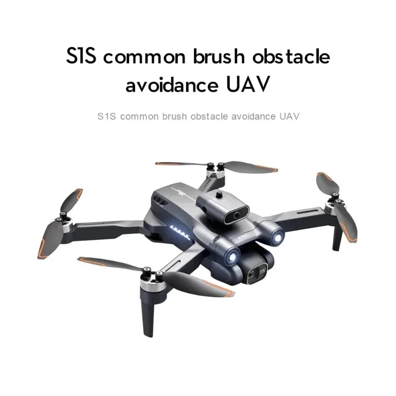 Compact brushless drone with 8K dual camera – folded for travel