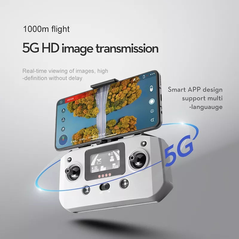 3-axis gimbal GPS drone with brushless motors – battery and charging