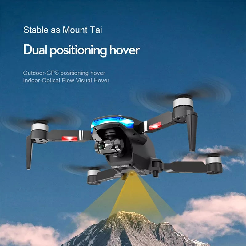 3-axis gimbal GPS drone with brushless motors – front view