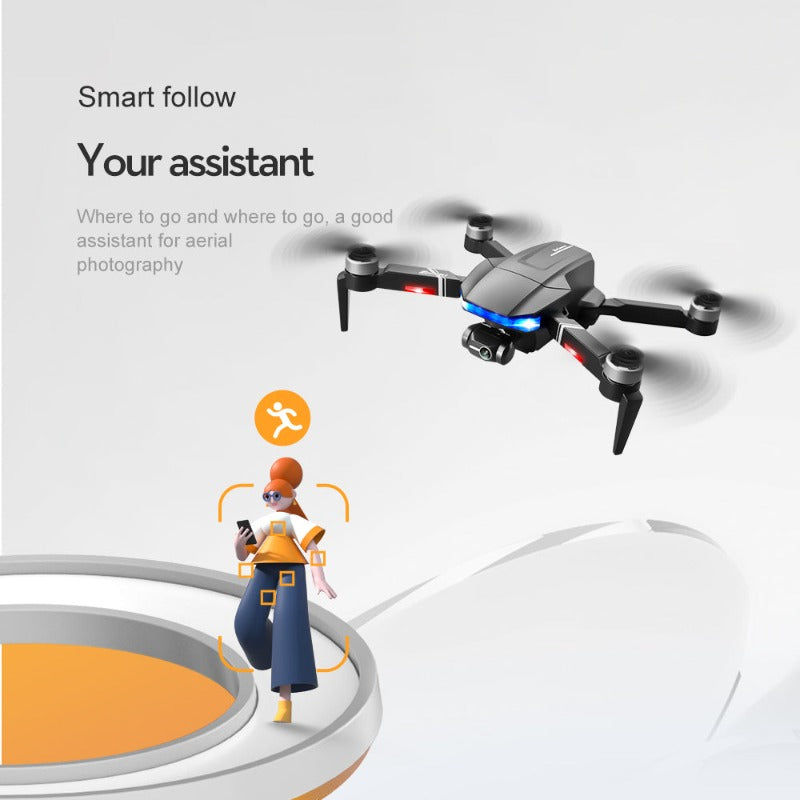 3-axis gimbal GPS drone with brushless motors – in flight