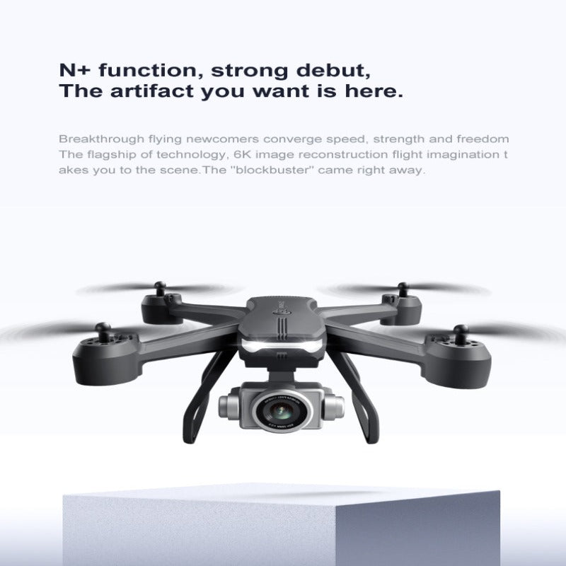 6K wide-angle dual camera drone – folded for travel