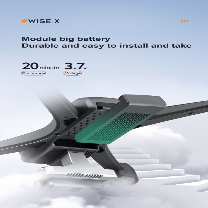 6K wide-angle dual camera drone – camera close-up