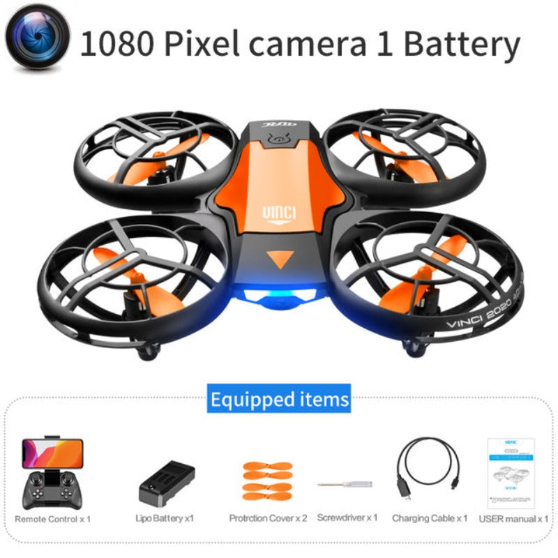 Mini pocket drone with HD camera – Orange / 1080P