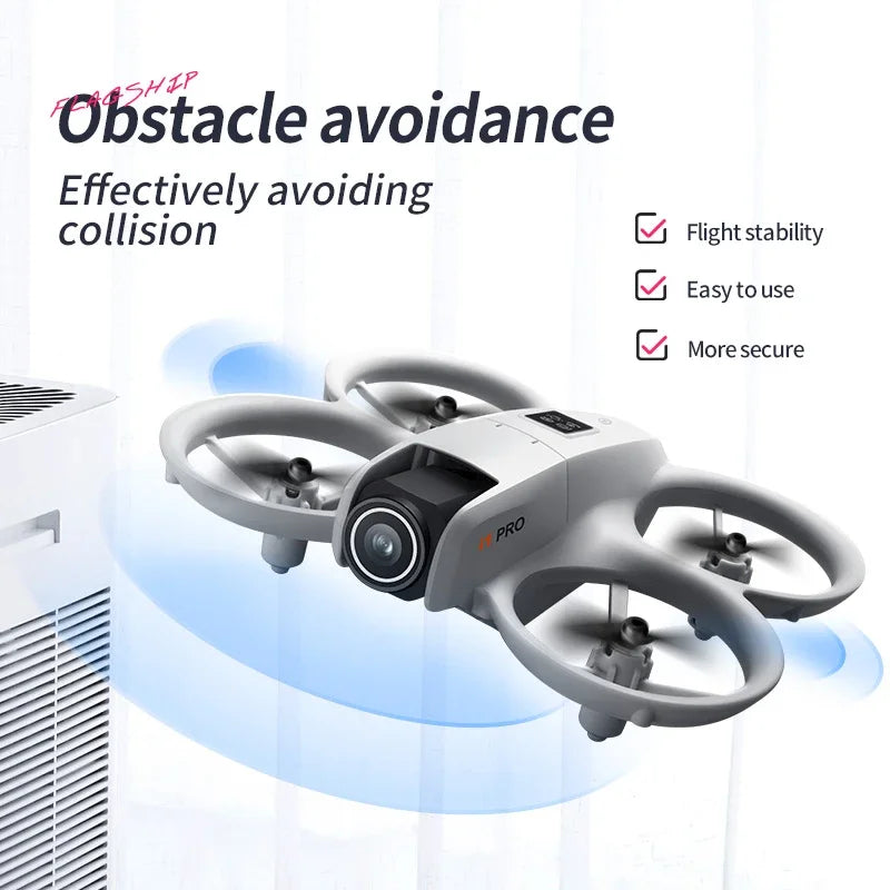 4K dual camera drone with brushless motors – top view