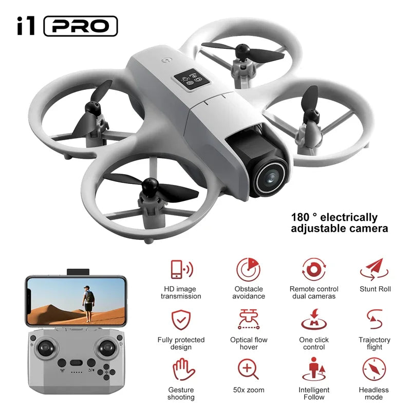 4K dual camera drone with brushless motors – with remote control